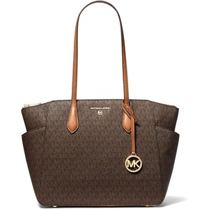 Michael Kors Women’s Marilyn Medium Top Zip Tote(Brown/Acorn)