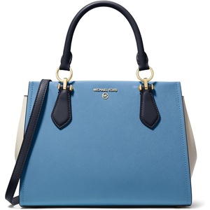 Michael Kors Women’s Marilyn Satchel(French Blue Multi)