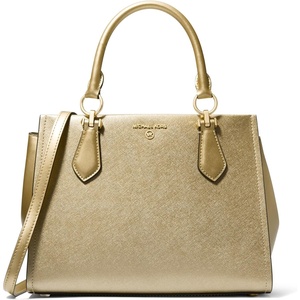 Michael Kors Women’s Marilyn Satchel(Gold-tone Hardware/Gold)