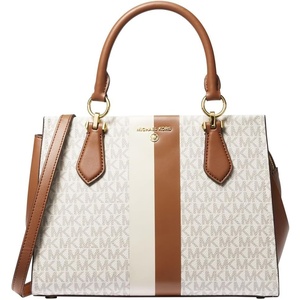 Michael Kors Women’s Marilyn Satchel(Vanilla/Luggage)