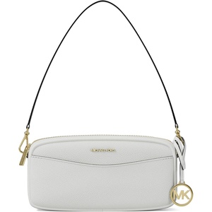 Michael Kors Women’s May Small Convertible Pouchette Crossbody(Gold-tone Hardware/Leather/Eggshell)