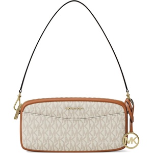 Michael Kors Women’s May Small Convertible Pouchette Crossbody(Vanilla/Acorn)