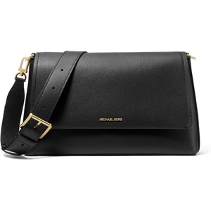 Michael Kors Women’s Nessa Large Messenger(Gold-tone Hardware/Black)