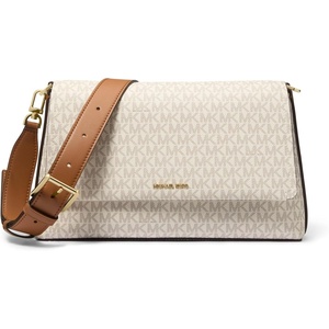 Michael Kors Women’s Nessa Large Messenger(Gold-tone Hardware/Vanilla/Acorn)