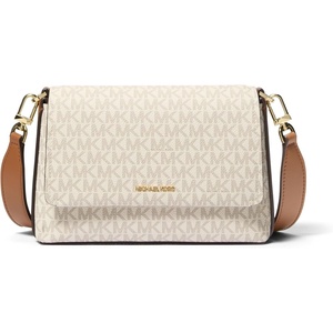 Michael Kors Women’s Nessa Small Messenger(Vanilla/Acorn)