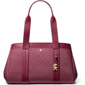 Michael Kors Women’s Romee Large Tote(Gold-tone Hardware/Signature/Mulberry)