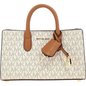 Michael Kors Women’s Scarlett Extra-small Crossbody Bag(Gold-tone Hardware/Vanilla/Acorn)