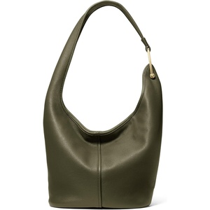 Michael Kors Women’s Sonny Medium Hobo Shoulder Bag(Gold-tone Hardware/Soft Venus Leather/Ivy)