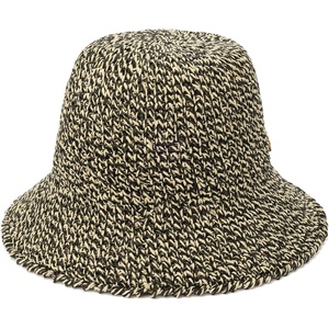 Michael Kors Women’s Straw Bucket Hat, Stylish & Versatile Accessory for Everyday Wear(Natural/Black)