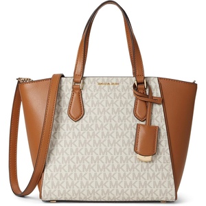 Michael Kors Women’s Taryn Small Convertible Crossbody Bag(Gold-tone Hardware/Vanilla/Acorn)